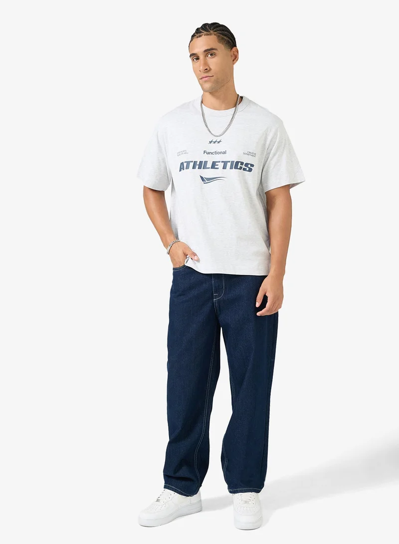 JACK & JONES Graphic Crew Neck Regular Fit T-Shirt