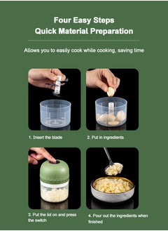 JSDUN Electric Garlic Chopper,USB Mini Garlic Masher,Kitchen Meat Garlic Pepper Vegetable and Fruit Food Processor,Small Kitchen Appliances  - Image 4
