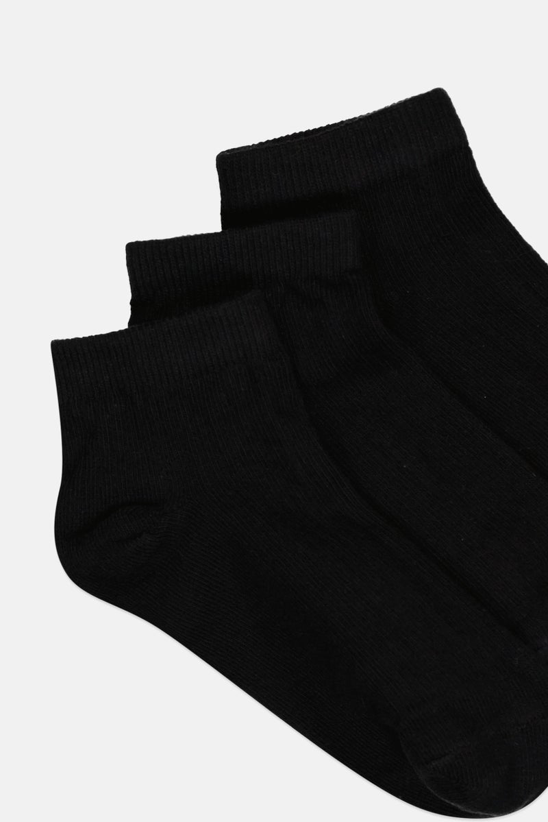 Joe Boxer Toddlers  Boy 5 Pairs Plain Ankle Socks, Black - Image 2