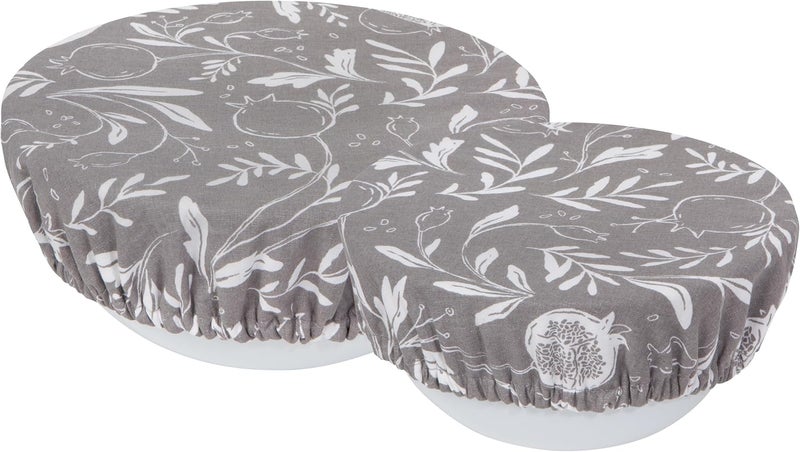 Now Designs Now Designs Pomegranates Save It Reusable Cotton Bowl Covers 75 and 925 inch Set of 2 - Image 1