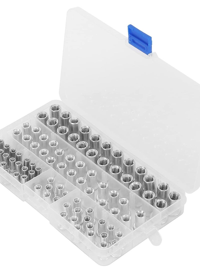 GGOOT Aluminum Threaded Rivet Nuts Durable Hardware Tools for Construction, Automobiles, Ships, Electrical Appliances and Home Furnishing 100Pcs M4 M5 M6 M8 - Image 4