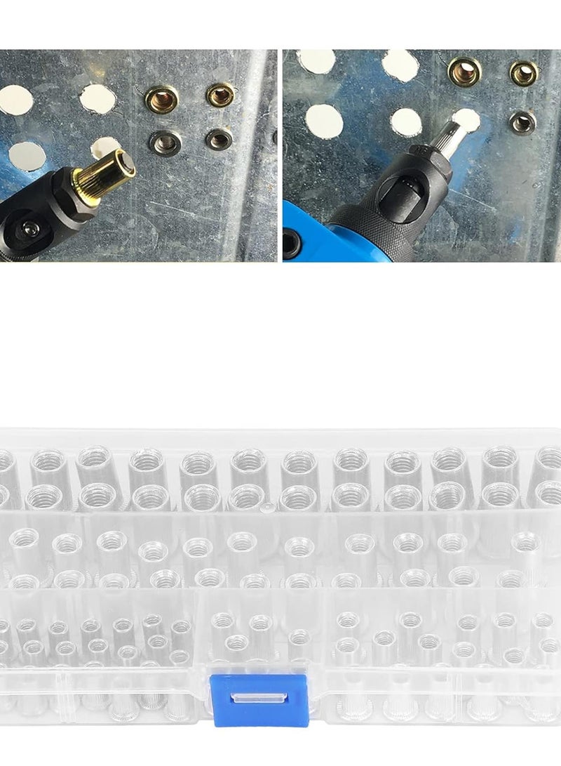 GGOOT Aluminum Threaded Rivet Nuts Durable Hardware Tools for Construction, Automobiles, Ships, Electrical Appliances and Home Furnishing 100Pcs M4 M5 M6 M8 - Image 5