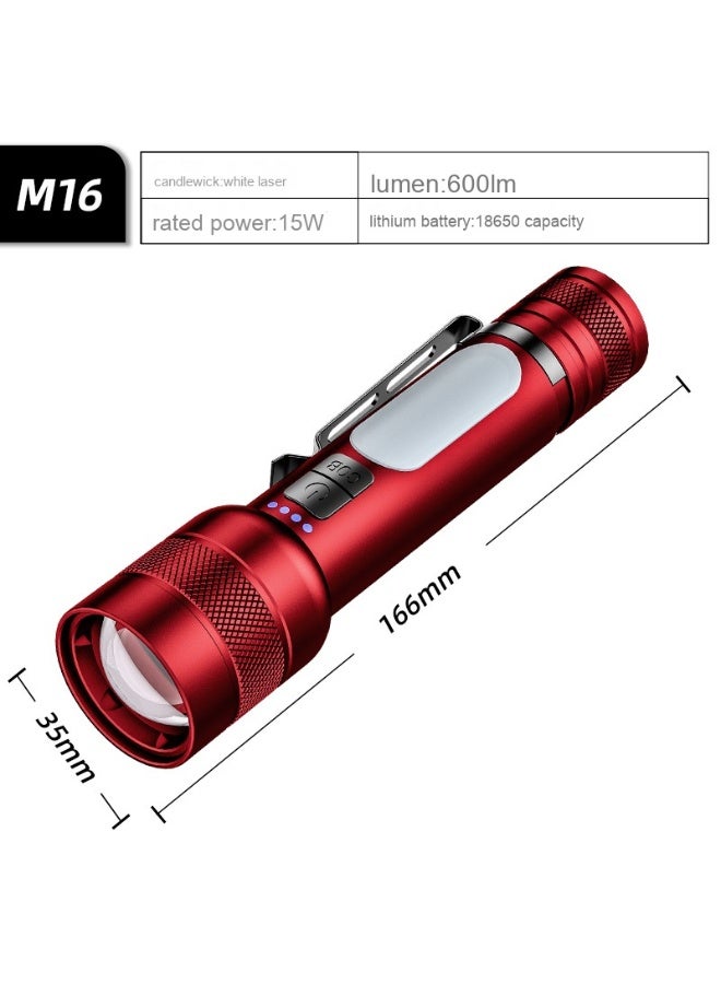 NIBEMINENT Zoomable Rechargeable Outdoor Flashlight - Powerful, Multi-Function, Long Battery Life
