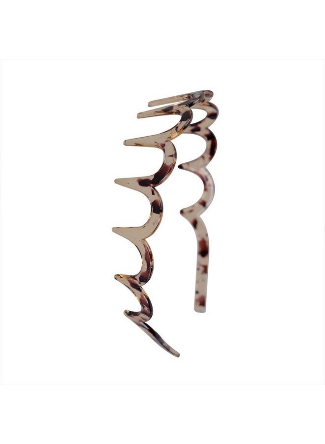 Suoirblss 2Pcs Women Comfortable Shark Tooth Comb Headband Hair Band U Toothed Headband Lady Hair Accessory (Dark Coffee Color + Light Coffee Color) - Image 3