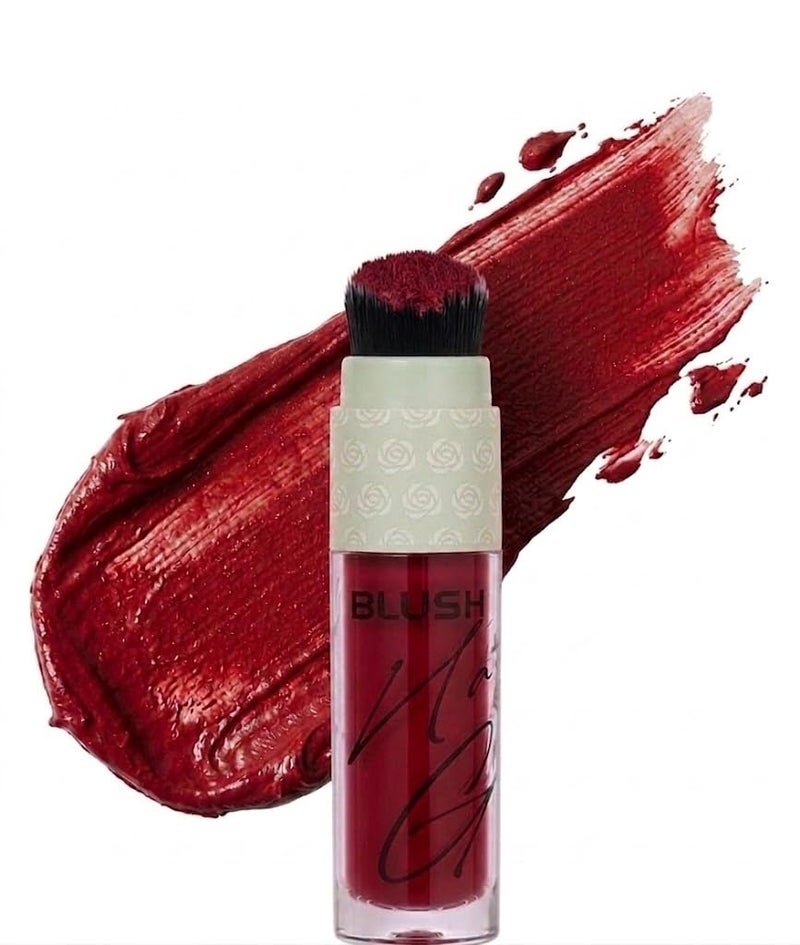 Blush LIQUID, Blushers for Cheeks Make up, Waterproof Cream Blush Stick with Brush, Easy Application, Shimmery, Blends Perfectly to Skin (HOT SHORT)