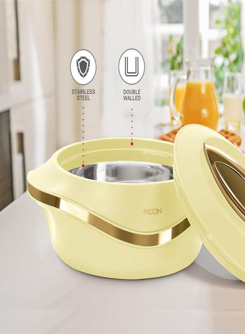 MILTON Insulated Casserole Dish with Lid – 3-Piece Set (2500/1500/1000 ML) Hot Pot Food Warmer/Cooler – Thermal Soup & Salad Serving Bowls – Stainless Steel Inner – Best Gift Set for Moms – Perfect for Holidays - Image 3