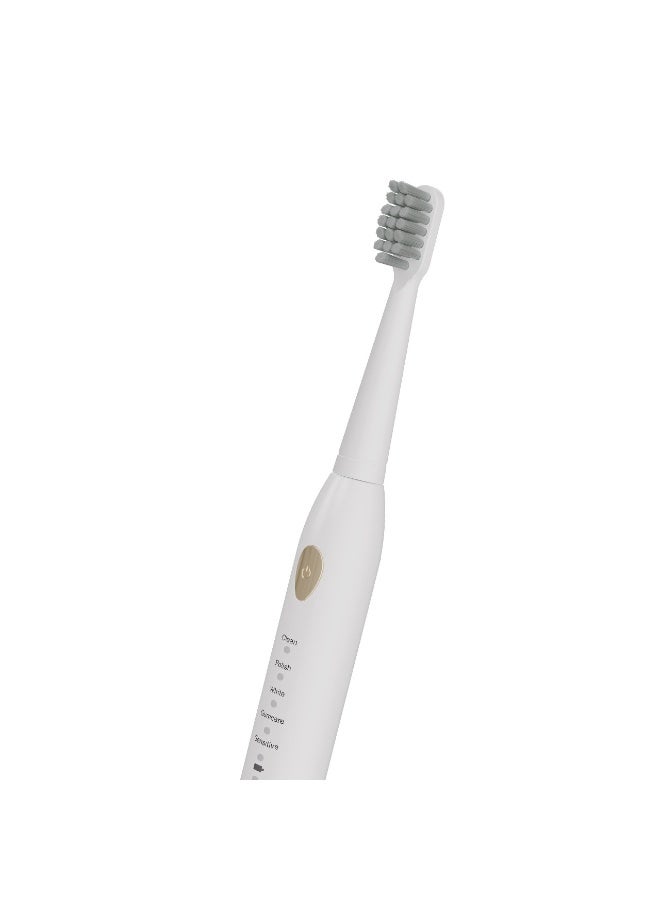 GREEN LION Sonic Plus Rechargeable Electric Toothbrush with 35 Days Working Time & 3 Pcs Head Brush / IPX7 Waterproof / 2 min Smart Timer / Nylon Bristle Material - White - Image 1