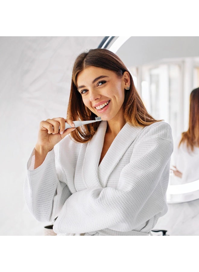 GREEN LION Sonic Plus Rechargeable Electric Toothbrush with 35 Days Working Time & 3 Pcs Head Brush / IPX7 Waterproof / 2 min Smart Timer / Nylon Bristle Material - White - Image 3