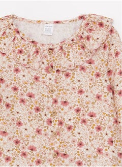 LC WAIKIKI Bebe Collar Long Sleeve Patterned Baby Girl Shirt  - Image 3