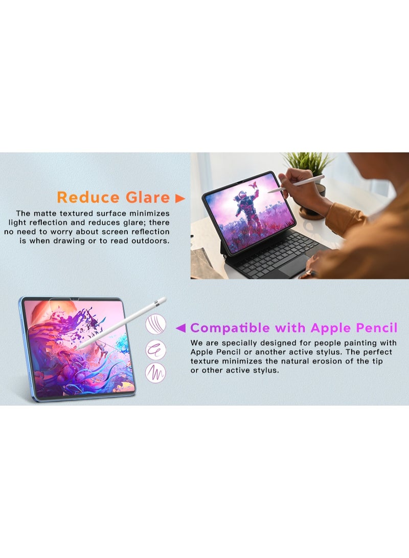Muzz MATTE Ceramic Screen Protector For iPad Pro 11 Inch M4 2024 5th Gen Flexible TPU Flim, Anti-Scratch, Bubble Free Screen Film Guard- Black Edges - Image 5