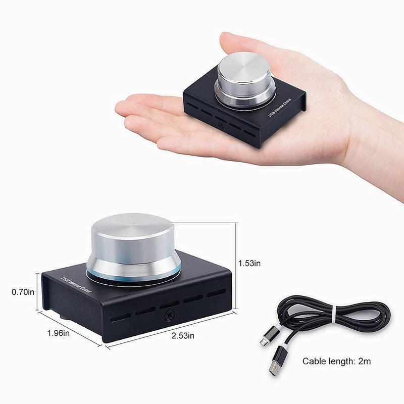 AIMOS USB Volume Control, AIMOS Lnline Volume Knob Lossless Audio Computer with 6.57ft USB Cable Mute Volume Control and PC Speakers Switch Control Module for XP, MAC, Vista, Win 7, 8, 10, Android Etc - Image 3