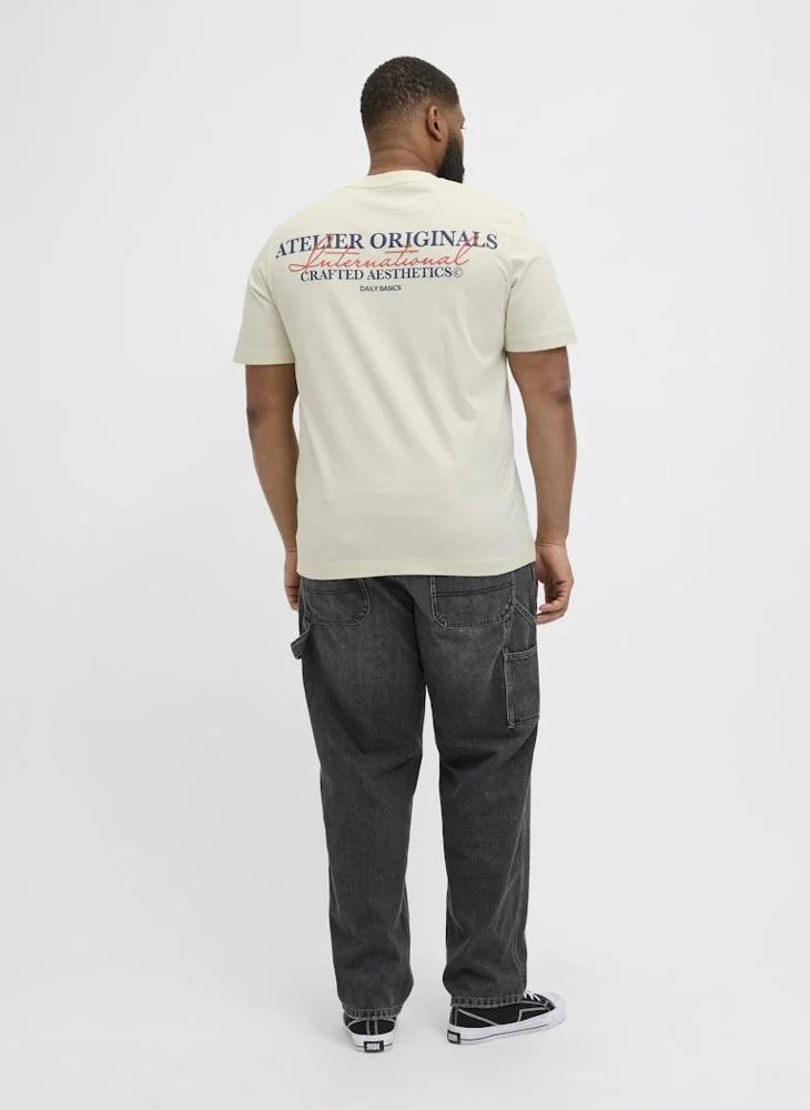 JACK & JONES Plus Size Logo Crew Neck T-Shirt