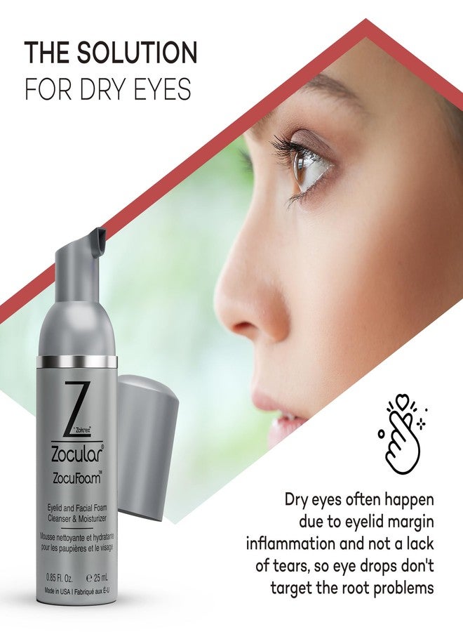 Zocular ZocuFoam Foaming Eyelid Cleanser – Gentle pH-Balanced Cleansing Foam – 25 mL - Image 5