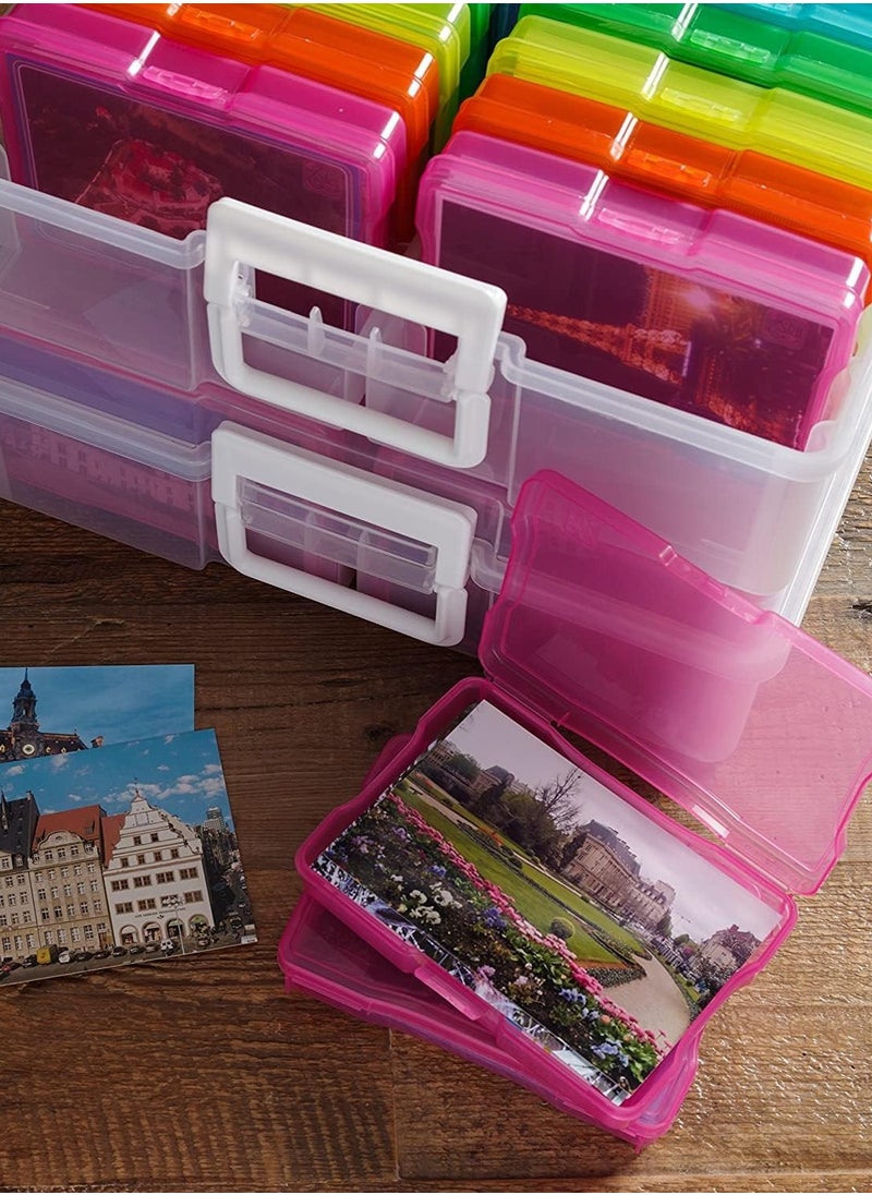 Generic Transparent Photo Case 4" x 6" Photo Box Storage - 16 Inner Photo Keeper Photo Organizer Cases Photos Storage Containers Box for Photos (Multi-Colored)  - Image 4