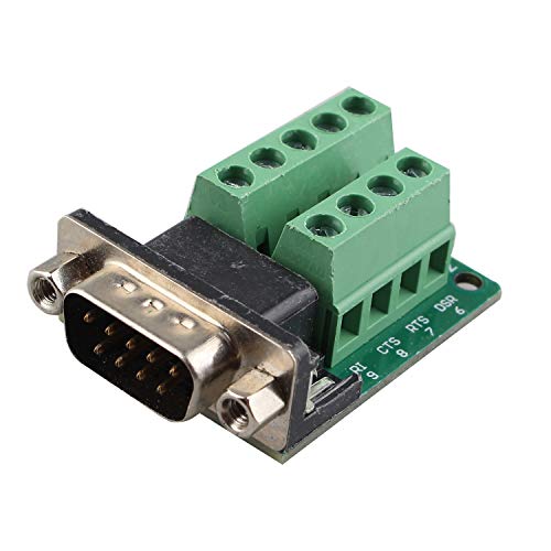 Futheda DB9 Male and DB9 Female D-SUB Breakout Board Adapter Plate 9 Pin Connector RS232 Serial to Terminal Board Signal Module Solder-Free with Nut (Male with Nut x 1, Female with Nut x 1) - Image 4