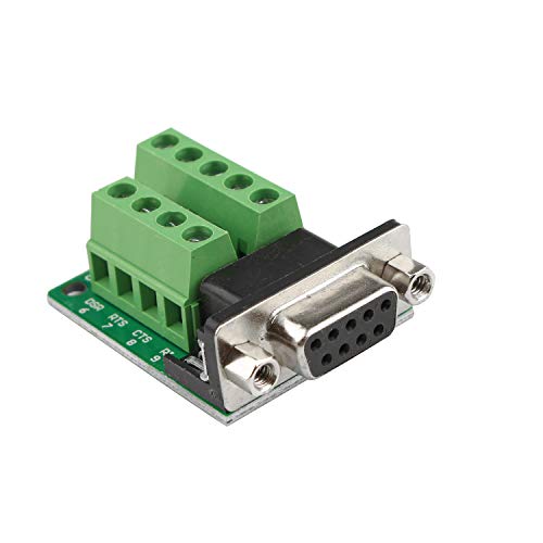 Futheda DB9 Male and DB9 Female D-SUB Breakout Board Adapter Plate 9 Pin Connector RS232 Serial to Terminal Board Signal Module Solder-Free with Nut (Male with Nut x 1, Female with Nut x 1) - Image 2