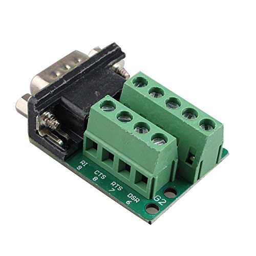 Futheda DB9 Male and DB9 Female D-SUB Breakout Board Adapter Plate 9 Pin Connector RS232 Serial to Terminal Board Signal Module Solder-Free with Nut (Male with Nut x 1, Female with Nut x 1) - Image 5