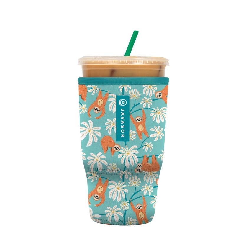Sok It Java Sok Iced Coffee & Cold Soda Insulated Neoprene Cup Sleeve (Slothing Around  Large: 30-32oz) - Image 1