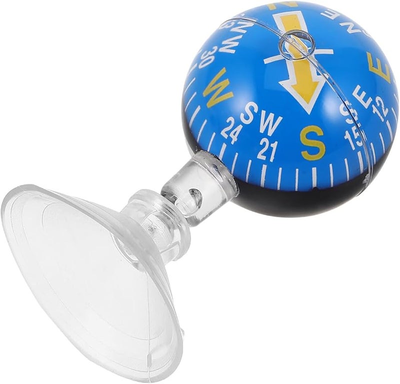38mm Plastic Car Dashboard Compass with Suction Cup for Auto Motorcycle Marine Navigation - Image 1
