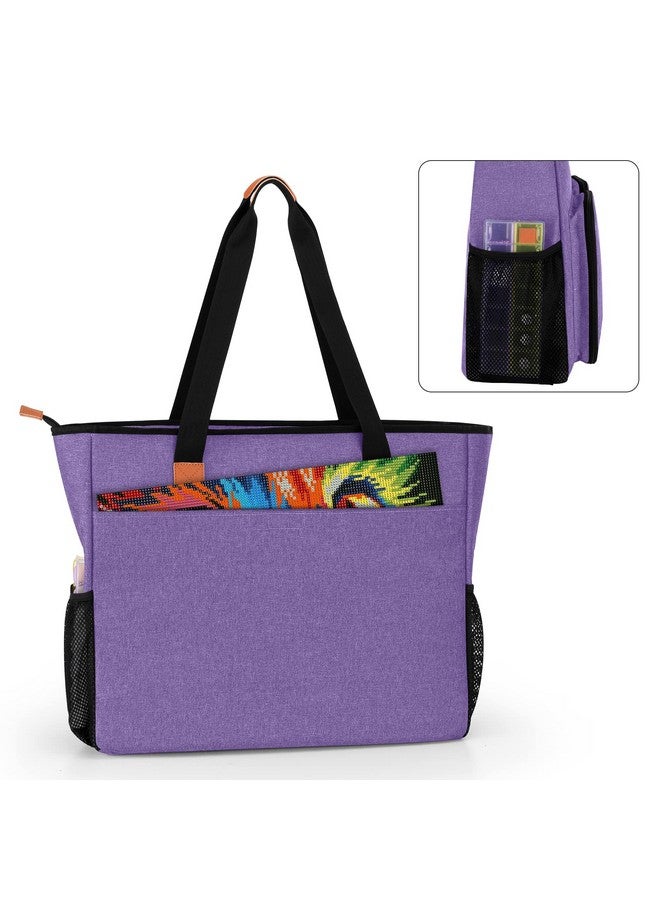 لوكسجا حقيبة حمل لملحقات الرسم الماسي ولوحة إضاءة A3، حقيبة الرسم الماسي لصندوق إضاءة A3 وB3 (حقيبة فقط)، أرجواني - Image 2