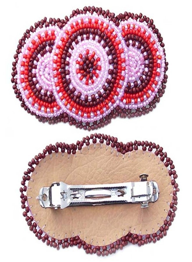 La vivia Handmade Beaded Indian Jewelery Hair Barrette for women's,Native American Style Seed Beaded Hair Clip,Hair Band,One of a kind fashion Jewelery. Z-40-SB-26 - Image 1