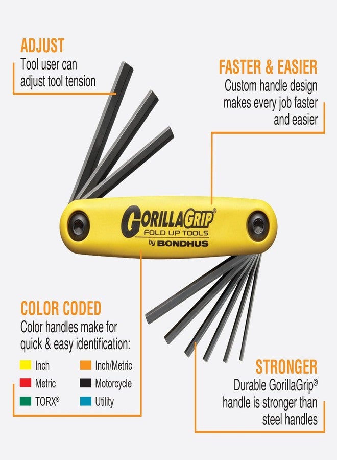 Bondhus BDH12589HF9 GorillaGrip Fold-Up Tool, (1 per Pack) - Image 3