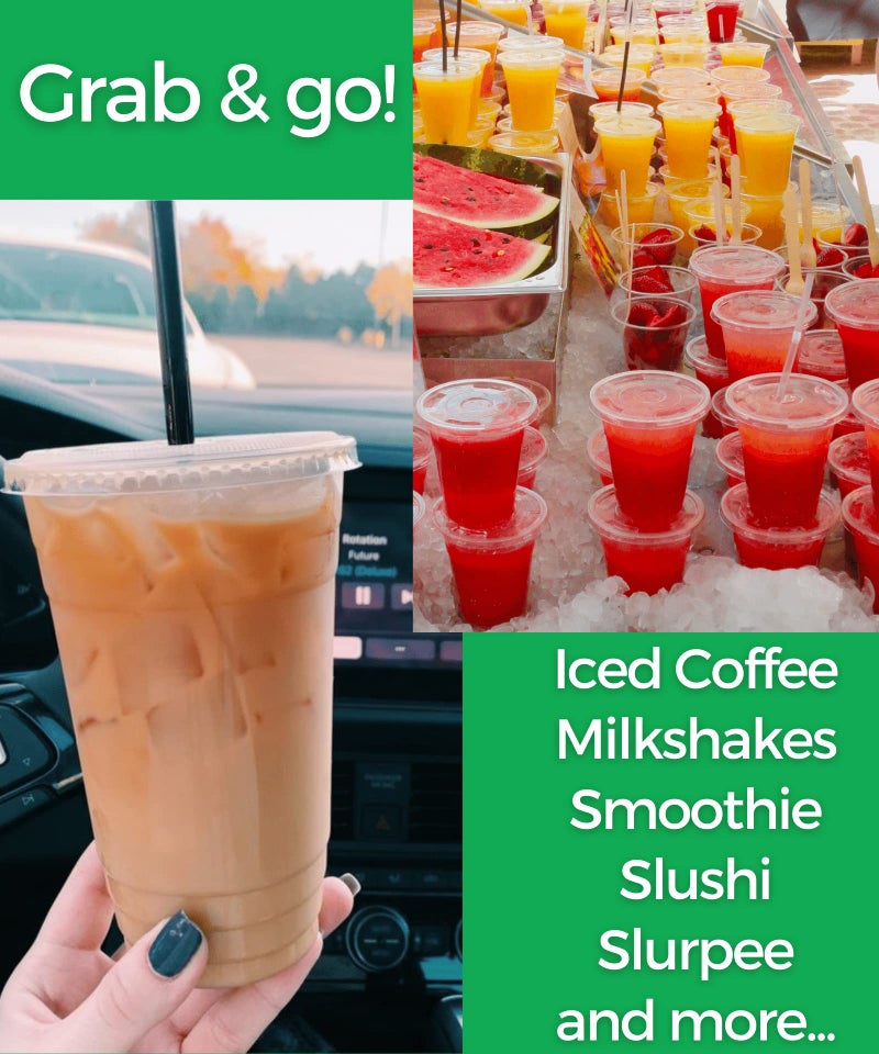 Aatriet 20 oz Clear Plastic Cups with Lids and Straws  Disposable Coffee Cups 25 Sets - Image 4