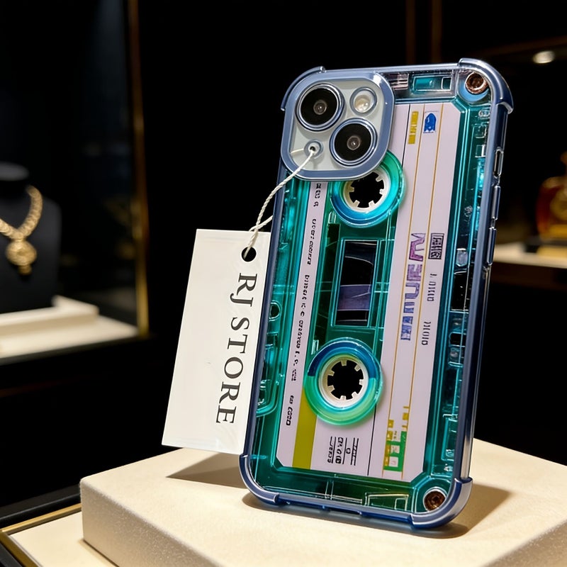 حافظة هاتف من مادة TPU مقاومة للصدمات بتصميم شريط كاسيت متعدد الألوان لهاتف iPhone 17 Air - Image 1