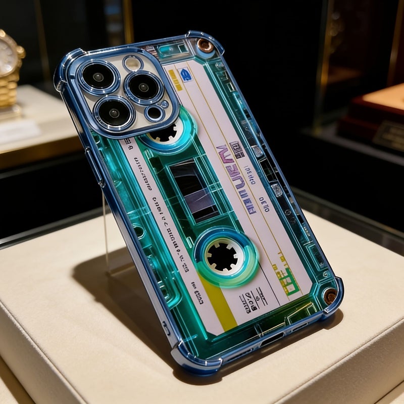 حافظة هاتف من مادة TPU مقاومة للصدمات بتصميم شريط كاسيت متعدد الألوان لهاتف iPhone 17 Air - Image 3