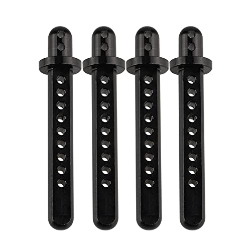 Shaluoman RC Aluminum Body Post Mounts for AXIAL 1:10 SCX10 Upgrade Parts Black Pack of 4 - Image 5