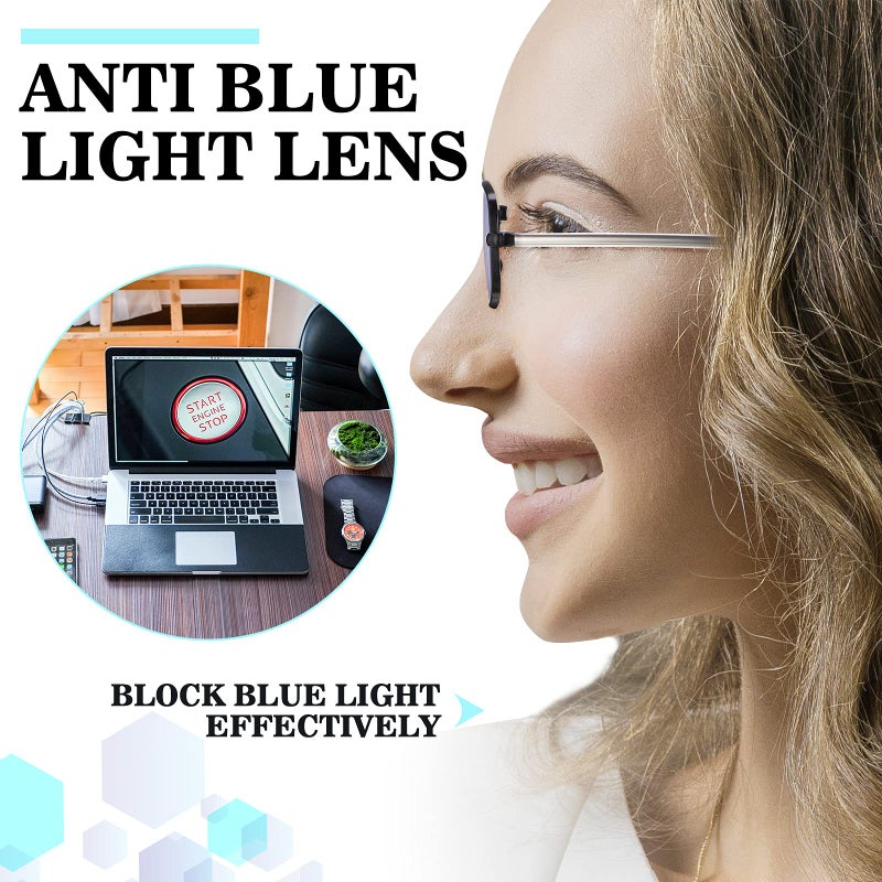 TOODOO 4 Pairs Blue Light Blocking Reading Glasses Folding Reading Glasses  Small Folding Readers for Men Women (Black  2.5) - Image 5