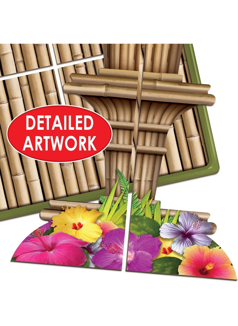 Beistle Tiki Torch Cupcake Stand Cake Holder Display 1525 x 1125 BrownTanOrangeYellow  - Image 4