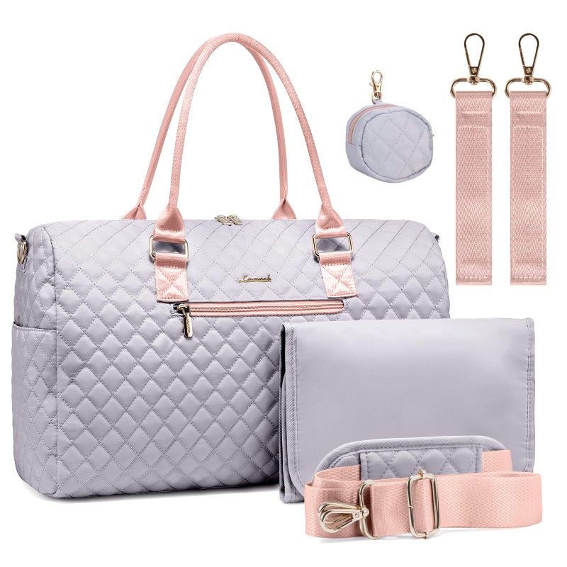 LOVEVOOK Diaper Bag Tote with Pacifier Case and Changing Pad, Large Capacity Mommy Bag for Hospital and Weekender Travel, Functional Baby Bags Newborn Baby Essential - Image 1