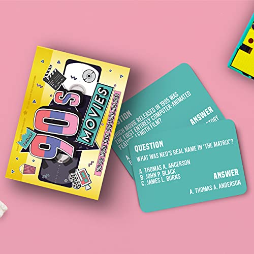 Gift Republic Totally 90s Movie Trivia 100 Cards Questions Game - Image 5