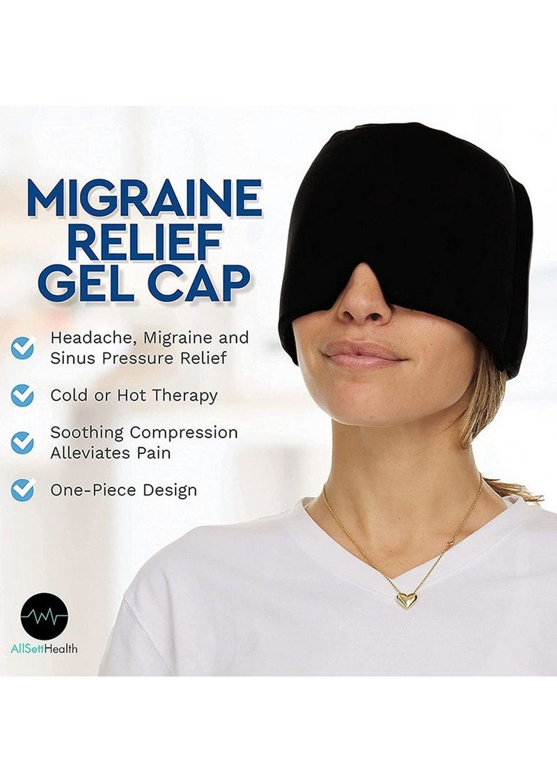 RATSAW - Migraine Relief Cap Hot and Cold Therapy Headache Relief Hat  Fitting Gel Ice Headache Relief Cap  Cool Ice Head Wrap Ice Pack Mask for Tension and Stress - Image 1