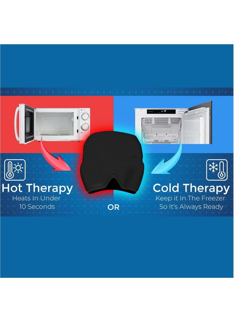 RATSAW - Migraine Relief Cap Hot and Cold Therapy Headache Relief Hat  Fitting Gel Ice Headache Relief Cap  Cool Ice Head Wrap Ice Pack Mask for Tension and Stress - Image 1