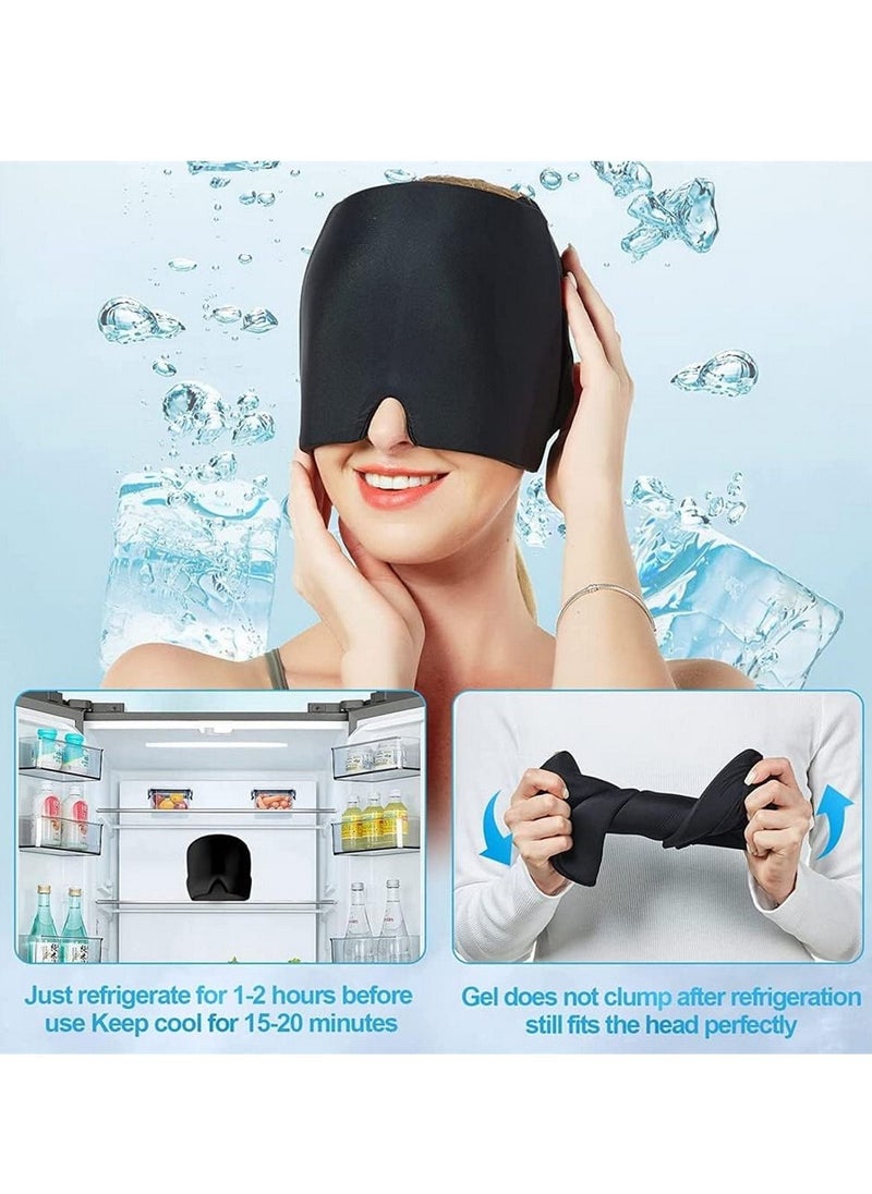 RATSAW - Migraine Relief Cap Hot and Cold Therapy Headache Relief Hat  Fitting Gel Ice Headache Relief Cap  Cool Ice Head Wrap Ice Pack Mask for Tension and Stress - Image 1