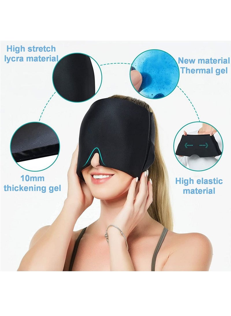 RATSAW - Migraine Relief Cap Hot and Cold Therapy Headache Relief Hat  Fitting Gel Ice Headache Relief Cap  Cool Ice Head Wrap Ice Pack Mask for Tension and Stress - Image 1