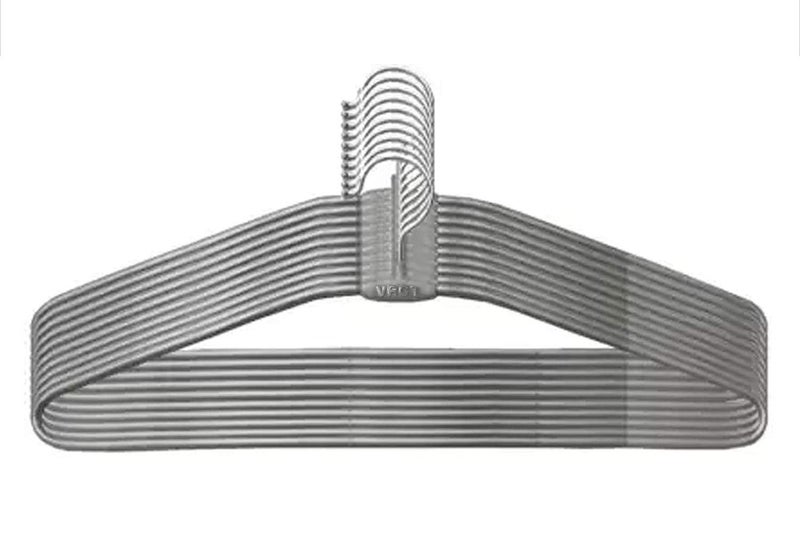 Improvhome Improvhome 20 Pcs Grey Heavy Stainless Steel Cloth Hanger 1 Teddy Key Chain Free  - Image 1