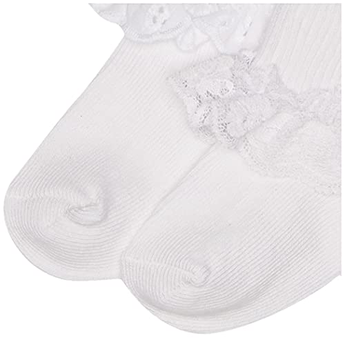 Jefferies Socks 2 Pack Eyelet Lace Trim And Lace Trim Sock - White/White, 12-24 Months - Image 3