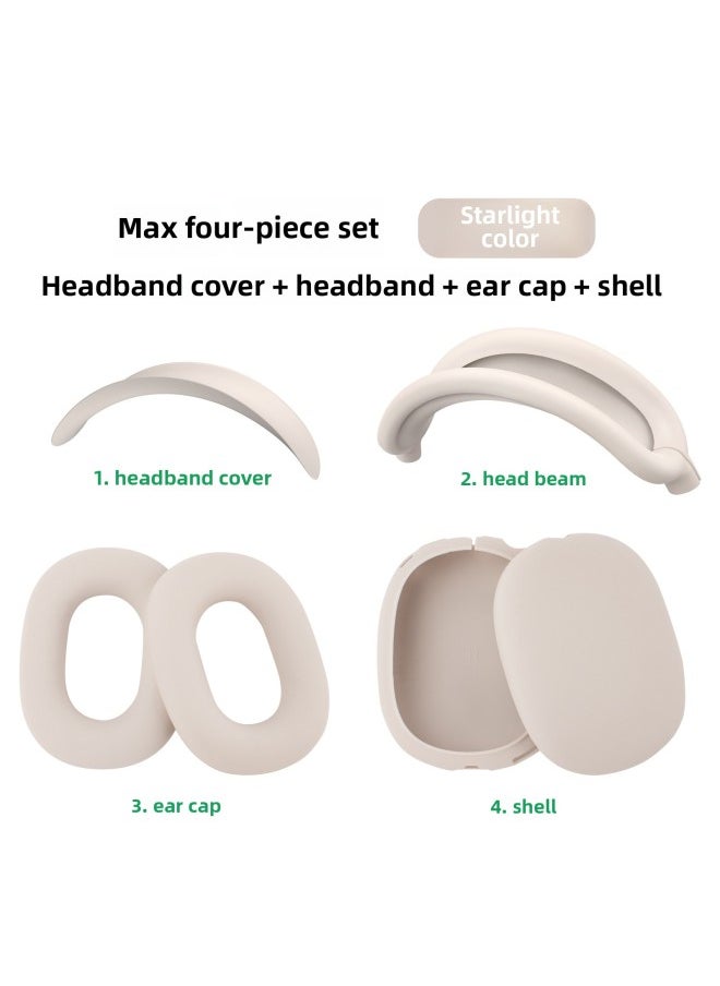 Generic - Digital Computer/bluetooth Headset Case/bluetooth Headset Shell Protective Cover For Airpods Pro-Color:Max Four-piece Set Starry Sky Color (head Beam + Beam + Ear Cap + Shell)-Model:Applicable To Airpods Max - Image 1