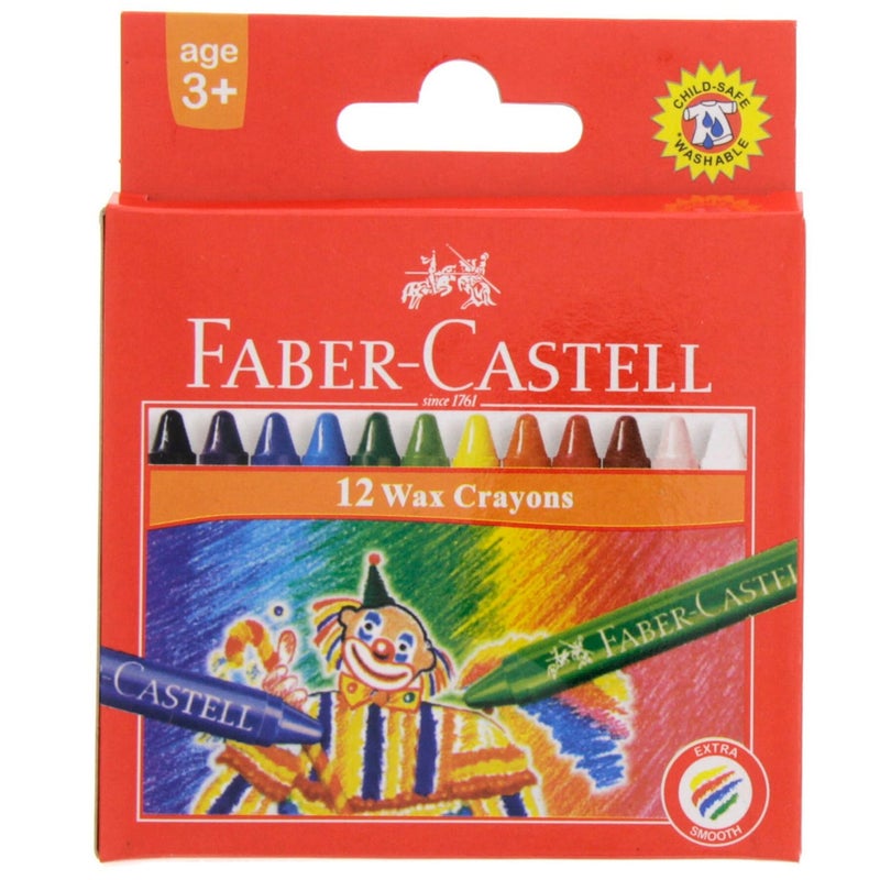 Faber-Castell Wax Crayons 12 Pieces