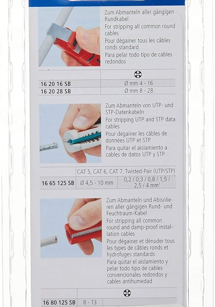KNIPEX Tools Cable Stripper for 5/16 to 33/64 Inch Cables, 4-3/8 Inch Length - Image 3