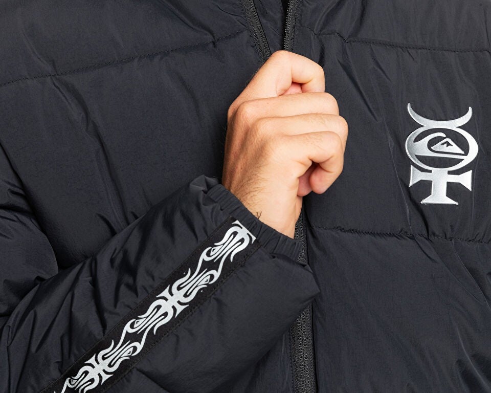【関税込み】WOOYOUNGMI ブラック ストリング フーディ QUIKSILVER Puff The Dragon Men's Outdoor Jacket EQYTJ03445