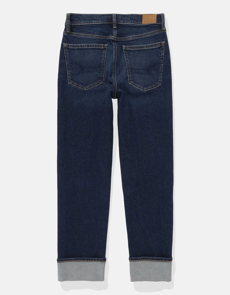 American Eagle AE Stretch Super High-Waisted Ankle Straight Jean