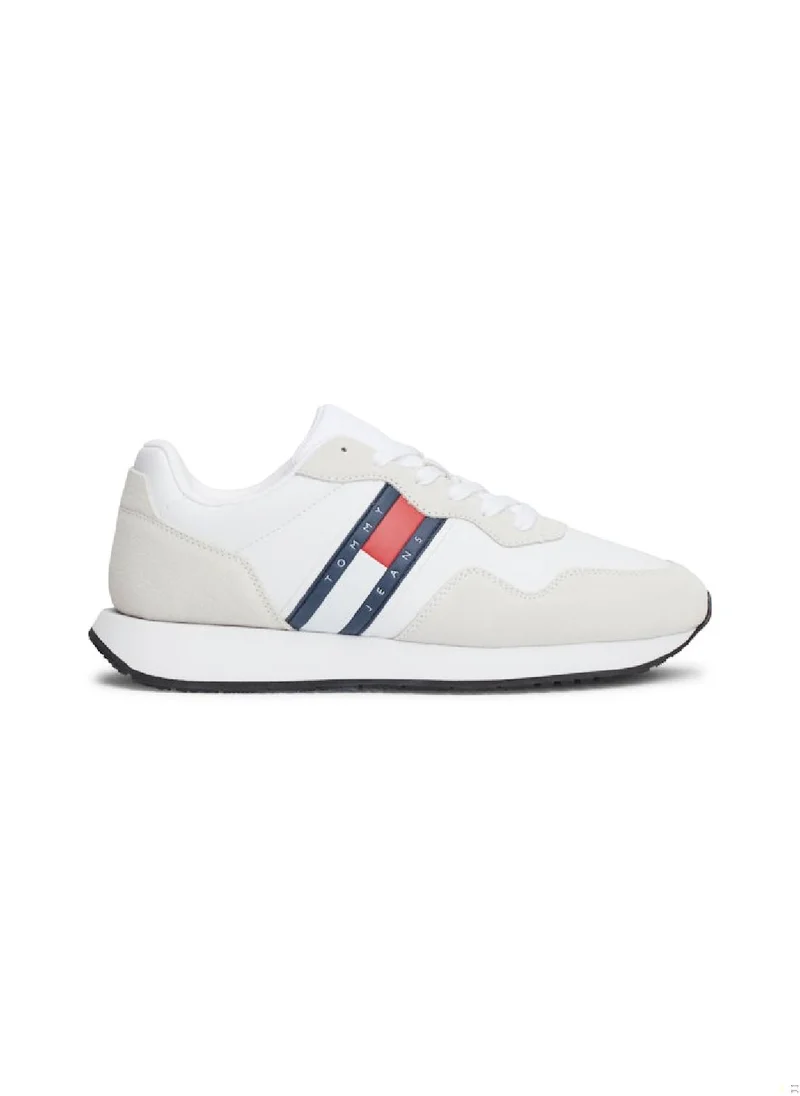 TOMMY JEANS Men's Th Modern Essential Suede Runner Trainers -  Suede upper, White