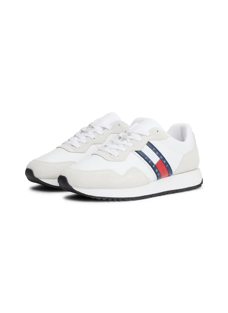 TOMMY JEANS Men's Th Modern Essential Suede Runner Trainers -  Suede upper, White