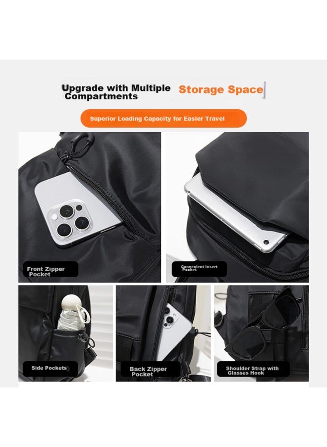 Warrior Huili Sports Crossbody Bag For Men, Simple Large-capacity Shoulder Bag, Men's Messenger Bag, Chest Bag, Small Backpack, Casual Storage Bag  - Image 2