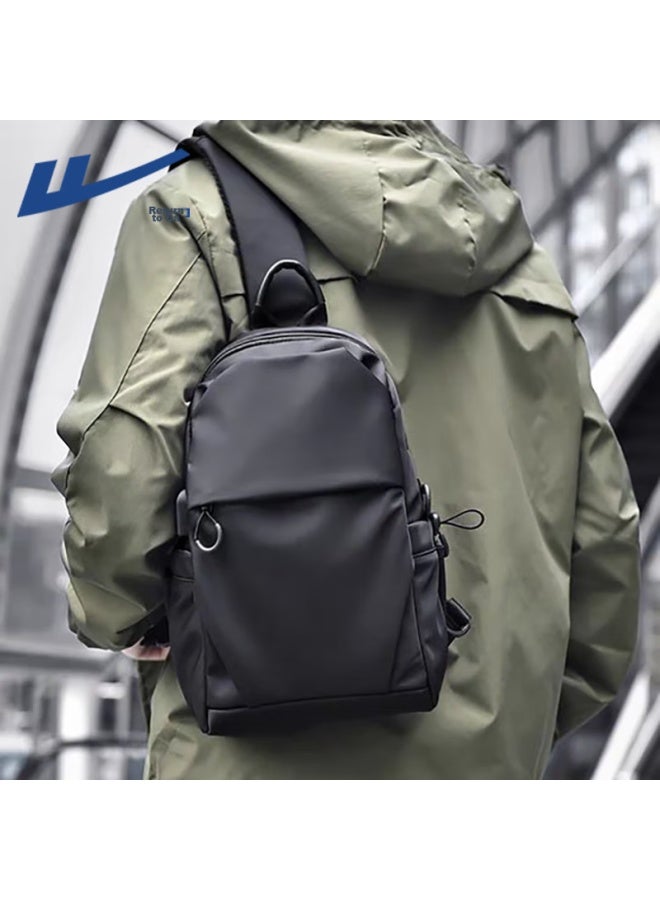 Warrior Huili Sports Crossbody Bag For Men, Simple Large-capacity Shoulder Bag, Men's Messenger Bag, Chest Bag, Small Backpack, Casual Storage Bag  - Image 1