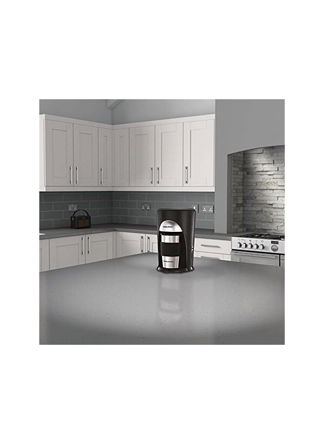 morphy richards - Richards Coffee On The Go Filter Coffee Machine 162740 Black And Brushed Stainless Steel Coffee Maker, Black Brushed Steel - Image 1